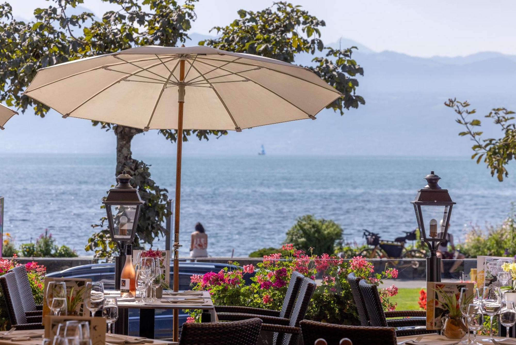 Romantik Hotel Mont Blanc Au Lac Morges Exterior foto
