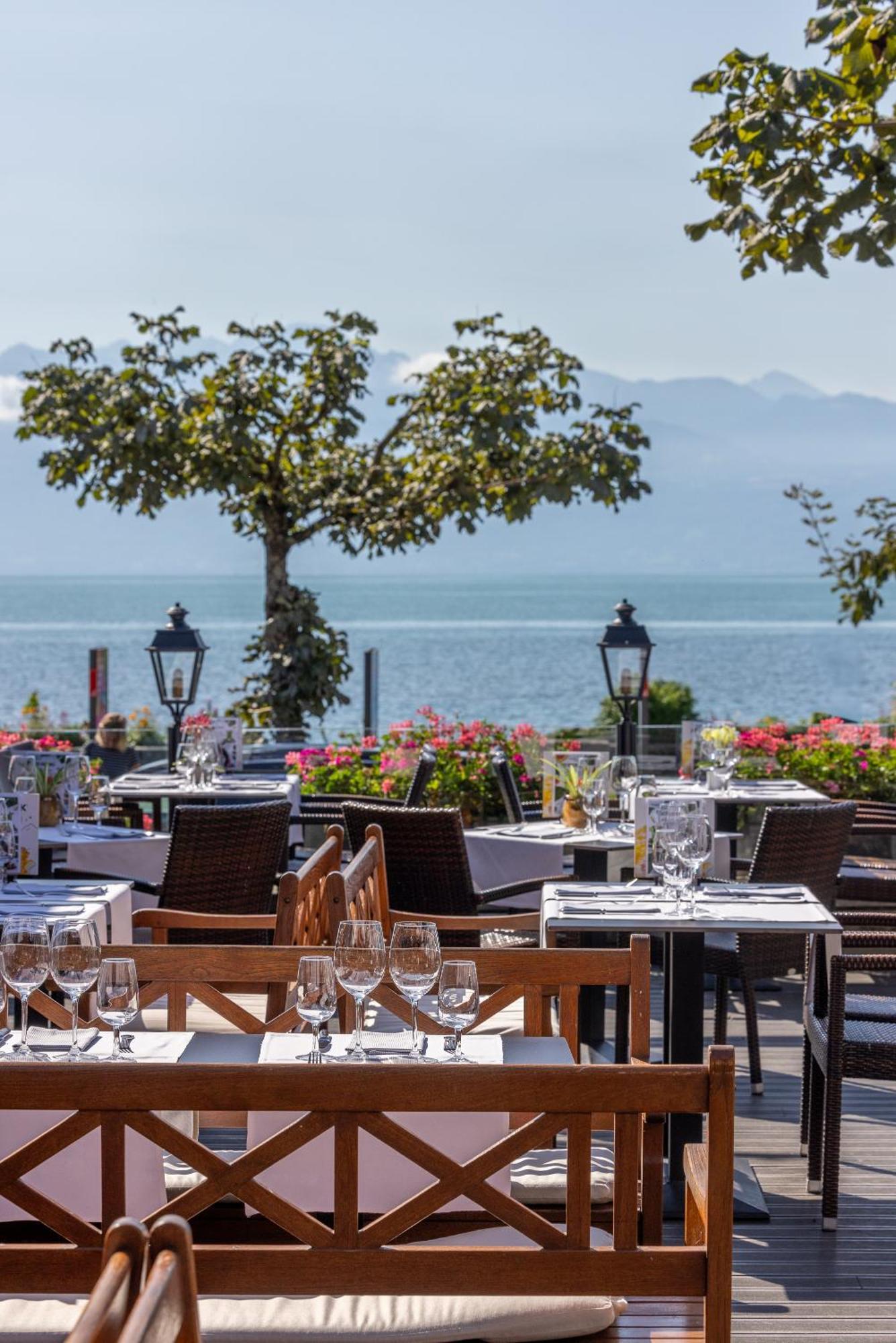 Romantik Hotel Mont Blanc Au Lac Morges Exterior foto